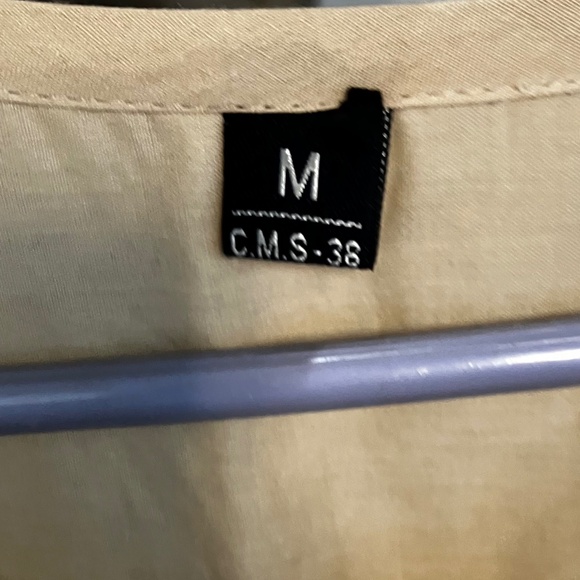 Tan and Cream embroidered tunic top - Picture 11 of 13